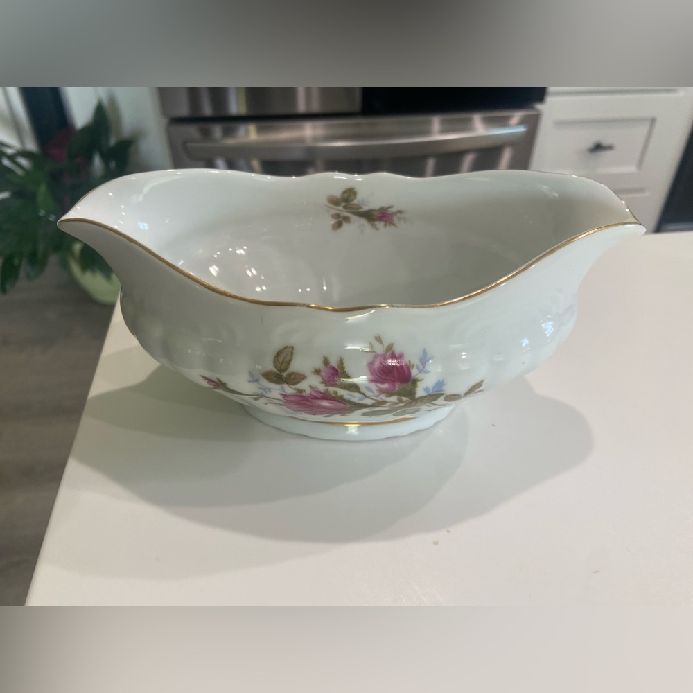 Royal Rose Fine China Floral Gravy Boat